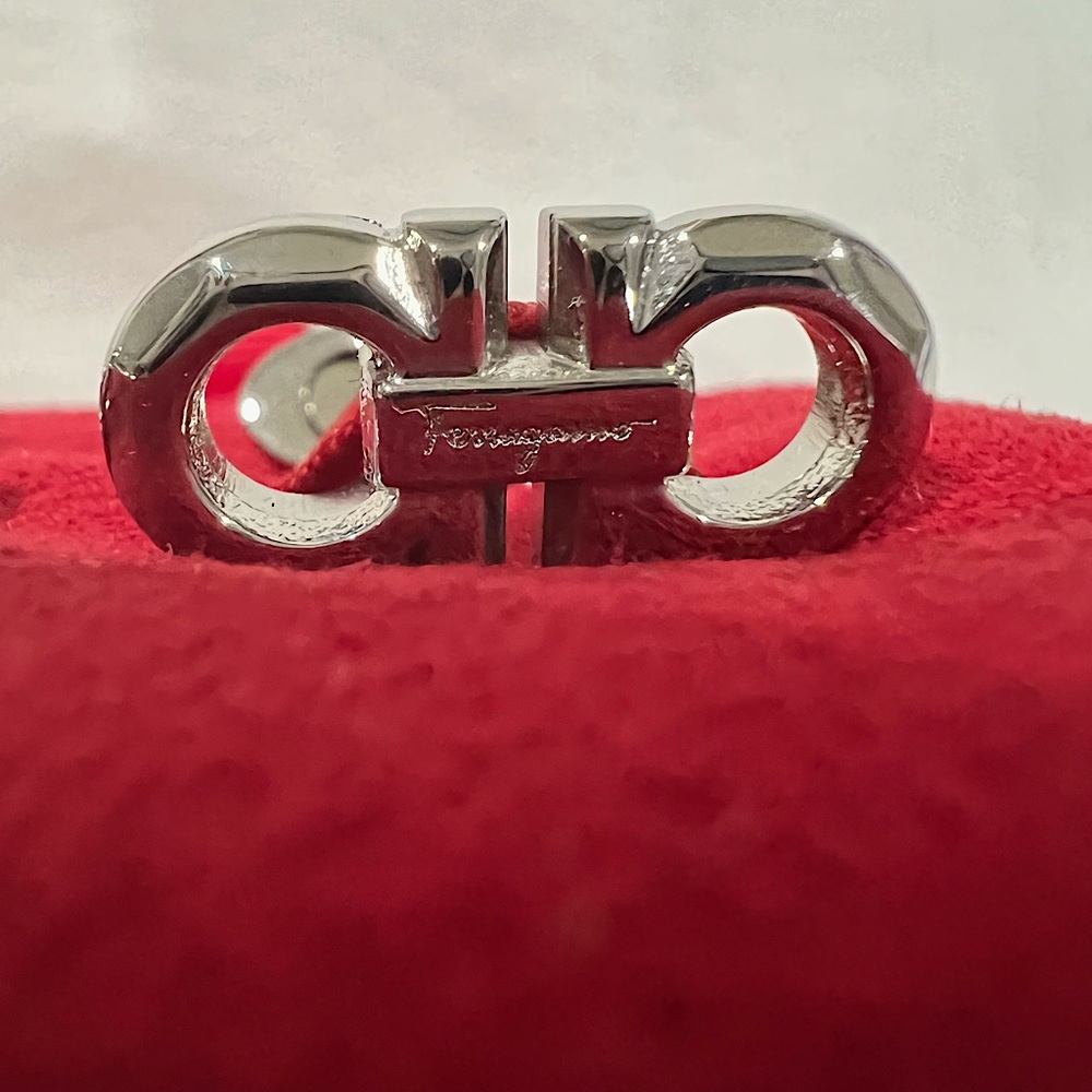 Salvatore Ferragamo dark silver cufflinks